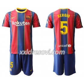 FC Barcelona Sergio Busquets 5 Domaći Dječji Komplet Dresovi za Nogomet 2020-2021 (+ kratke hlače)